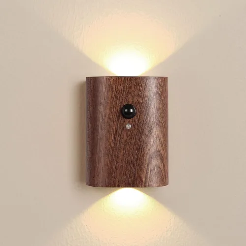 Vista 8 de Aplique de pared con sensor LED de diseño moderno pasillo USB C recargable, luz nocturna cálida instalación magnética para pasillos, dormitorios