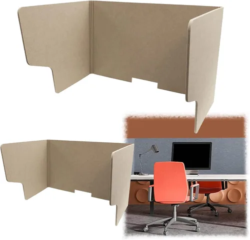 Vista 9 de LIGUOYI Divisores de escritorio que absorben el sonido, división acústica, panel de privacidad de escritorio independiente, paquete de 2, paneles