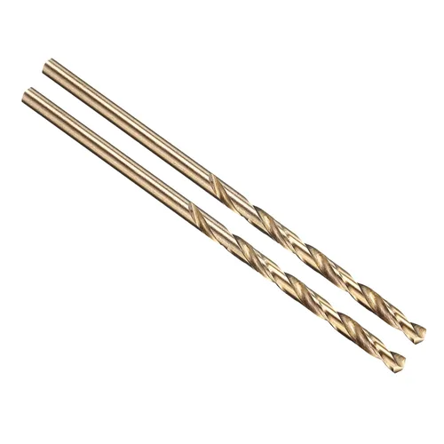 Vista 280 de PATIKIL Broca Jobber de 0.039 in, vástago recto M35 cobalto 5% acero de alta velocidad 135° acabado dorado para metal duro de acero inoxidable - 2