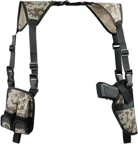 Vista 8 de Funda de hombro Xaegistac Airsoft Funda de hombro vertical general ajustable para la mayoría de tipos de pistolas Durable Airsoft Holsters