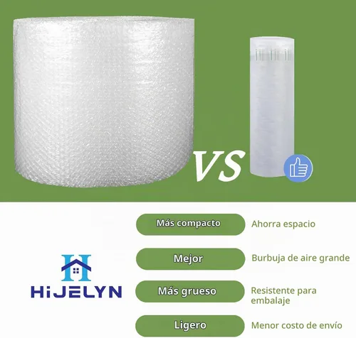 Vista 4 de Rollo de Envoltura Acolchada de Burbujas Protector Inflable para Envío de Botellas, Almohadas de Aire para Envío Burbujas de Aire de Gran
