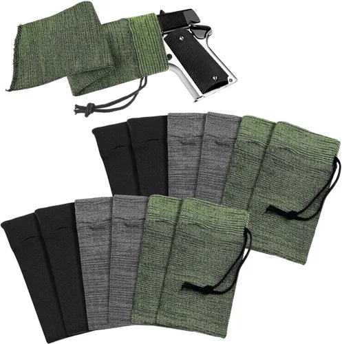 Vista 8 de 12 piezas de pistola de pistola de silicona para pistola de pistola, funda anti óxido, tela impermeable, calcetines de pistola de punto, cierre