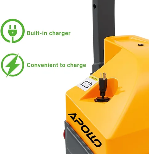Vista 7 de Apollo Transpaleta eléctrica completa Heavy Duty Mini Truck Walkie Pallet Jack para escena estrecha 3300lbs Capacidad 48 "x 27" Horquilla