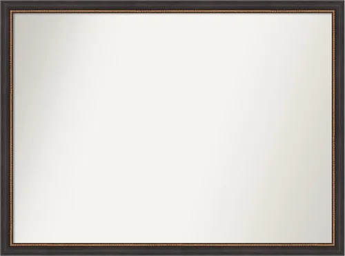 Vista 137 de Amanti Art Espejo de baño negro para sobre el fregadero, 23 x 23 pulgadas, espejo cuadrado negro Ashton, marco de madera tradicional mediano, se