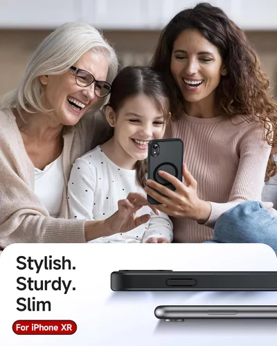 Vista 6 de LeYi Funda para iPhone XR: con protector de pantalla X2 + 2 funda para cámara [compatible con MagSafe] Funda protectora magnética i iphoneXR
