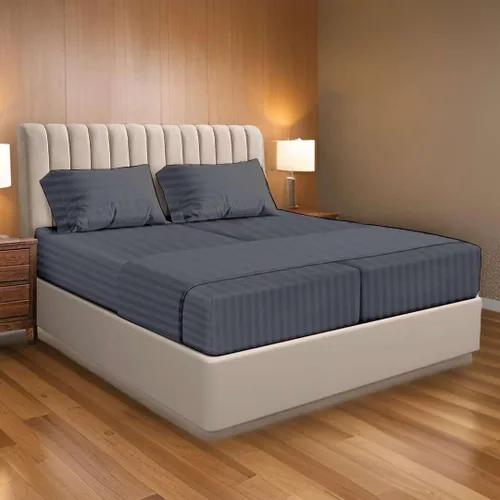 Vista 12 de Ready To Rest Juego de sábanas 100% algodón egipcio dividido tamaño Queen para cama ajustable de 5 piezas, se adapta a colchones de hasta 16