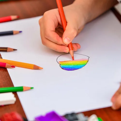 Vista 6 de PATIKIL Juego de lápices de colores negros, 12 lápices de color al óleo, lápiz de dibujo de madera para pintura artística de artistas