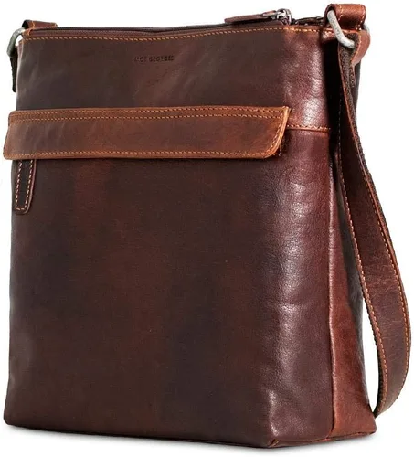 Vista 3 de Voyager - Bolso cruzado con cremallera #7832, Marrón, Voyager 7832