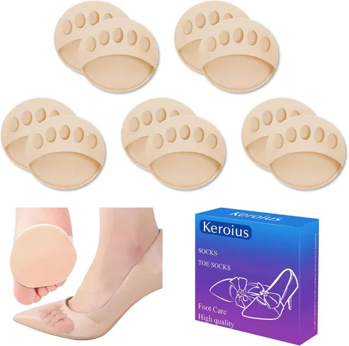 Vista 14 de Almohadillas invisibles de tela de panal transpirable, almohadillas metatarsianas gruesas y suaves para zapatos planos, tacones altos, prevención