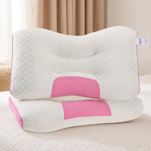 Vista 10 de Almohada cervical para el cuello para aliviar el dolor, soporte para el Morado