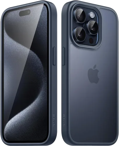 Vista 18 de JETech Funda mate para iPhone 15, color negro