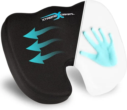 Vista 11 de Xtreme Comforts Cojines de asiento Cojines de silla de oficina para escritorio, automóvil, silla de ruedas Cojín ergonómico de espuma