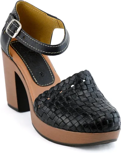Vista 9 de Zapatos Mexicanos de Plataforma de Piel para Mujer - Modelo 5H02