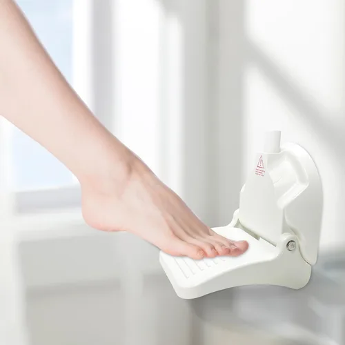 Vista 2 de CWD&SQH Reposapiés de ducha para afeitarse piernas con potente ventosa mejorada, capacidad de carga de 381 libras, pedal de baño antideslizante sin