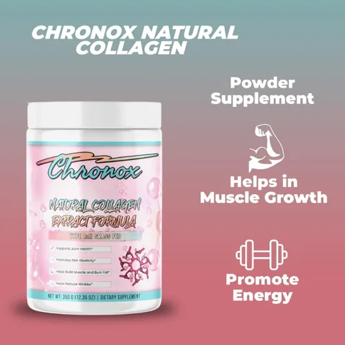 Vista 4 de Chronox Suplemento dietético en polvo de péptidos de colágeno hidrolizados naturales - I&III proteína alimentada con pasto en polvo - el mejor