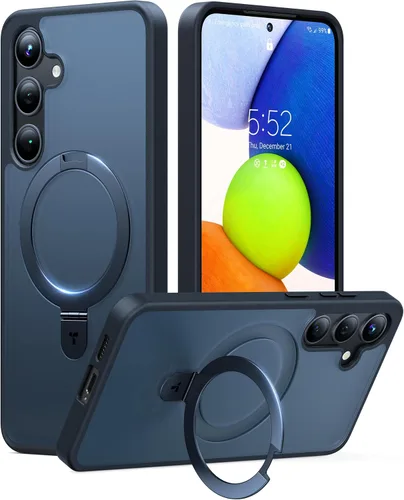 Vista 10 de TORRAS Funda magnética de albaricoque pálido para Galaxy S25 Ultra [compatible con Magsafe] soporte de anillo, a prueba de golpes, translúcida