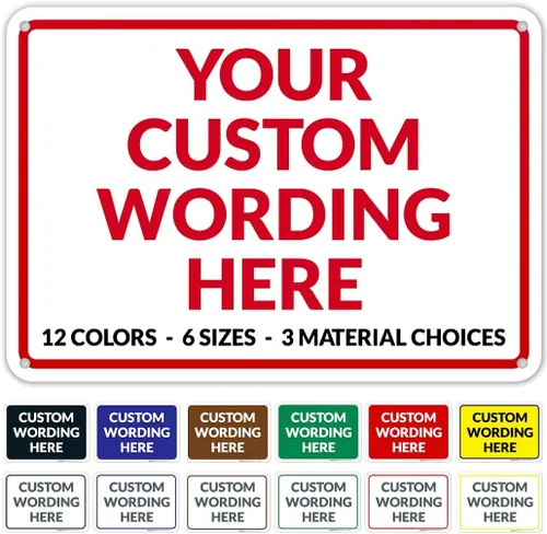 Vista 82 de Letrero personalizado, letreros metálicos personalizados, personalizable para oficina, negocio, hogar, lugar de trabajo, Airbnb, letreros