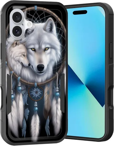 Vista 284 de Funda para iPhone Air, doble capa híbrida resistente resistente a prueba de golpes de policarbonato duro + funda protectora de silicona suave