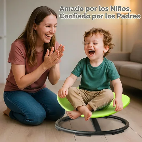 Vista 3 de Silla giratoria sensorial para niños autistas, juguete para sentarse y girar a partir de 3 años