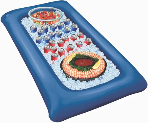Vista 9 de Forum Novelties Luau - Enfriador inflable para bufé, 28 x 53 pulgadas, multicolor, Fiesta