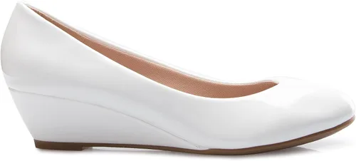 Vista 3 de Olivia K - Zapatos de plataforma baja para mujer, punta redonda, con brillos