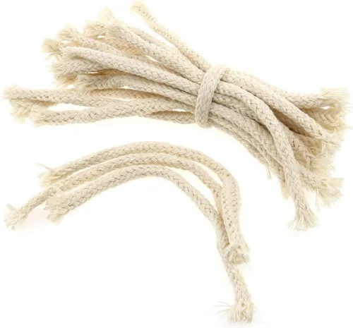Vista 4 de AYLIFU - Paquete de 20 mechas de algodón para lámparas de aceite de 1/4 pulgadas x 5.9 in para quemadores de velas Pure Cotton,Round Candle