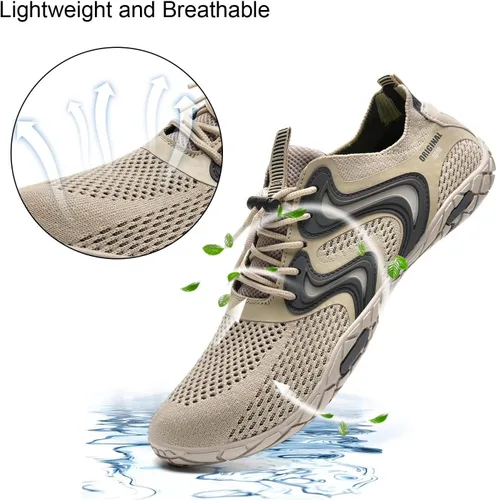Vista 2 de YALOX - Zapatos de agua de secado rápido para hombre y mujer, para exteriores, proporcionan una sensación de ir descalzo, para usarlos en la playa