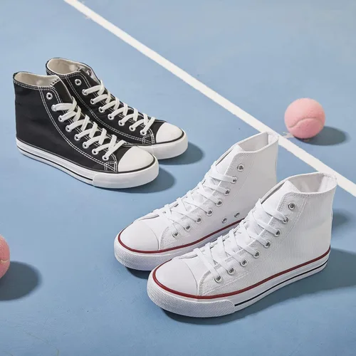 Vista 5 de yageyan Tenis de lona para mujer, con cordones, de moda, casuales, clásicos