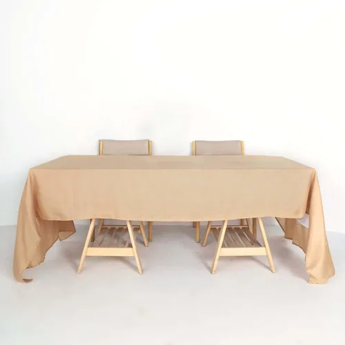 Vista 30 de Efavormart Mantel Redondo de Arpillera Sintética de Yute Natural de 90 Pulgadas - Cubierta de Mesa Rústica Boho Chic Estilo Granja para Navidad