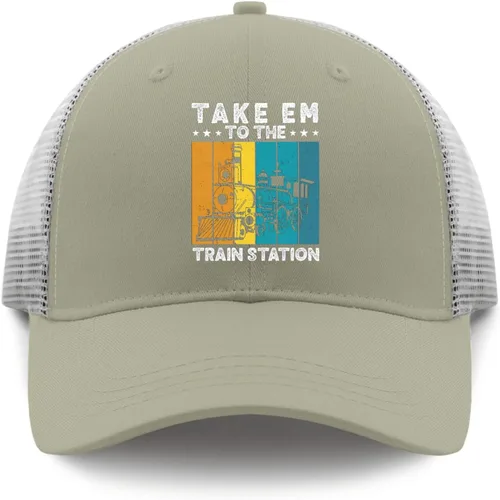 Vista 9 de Baseball Cap Take Him to The Train Station Dad Hats, Funny Dad Hat for Men