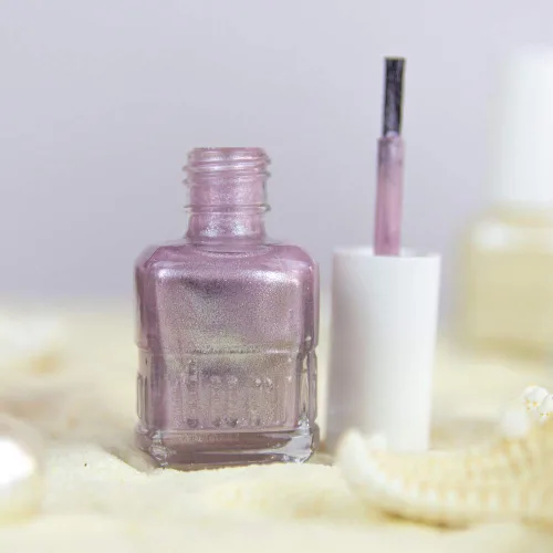 Vista 5 de duri Esmalte de uñas, 765 Cyber See, brillo metálico lavanda claro, cobertura completa, secado rápido, larga duración, fácil de aplicar, cosméticos