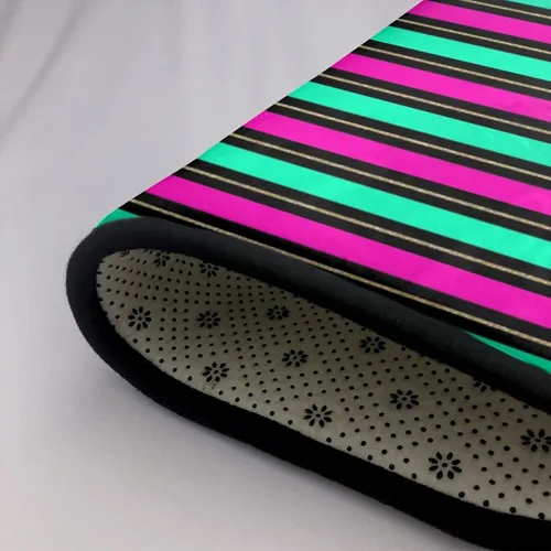 Vista 6 de Retro Color Line Print Area Rugs for Living Room, 60×39in Non-Slip Area Living Room Rug, 3x5 Rugs for Bedroom, Washable Rug Carpet for Bedroom Home