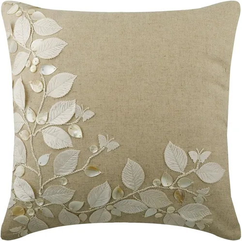 Vista 25 de The HomeCentric Fundas de almohada decorativas beige de 12 x 12 pulgadas (11.8 x 11.8 in), encaje de yute y almohadas marroquíes para sofá