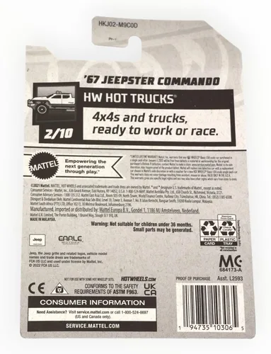 Vista 2 de Hot Wheels '67 Jeepster Commando, HW Camiones calientes 2/10