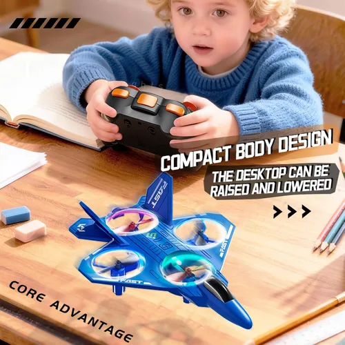 Vista 6 de ANTSIR Avión RC ABS Fighter Jet Drone Flying Toy para regalo de cumpleaños