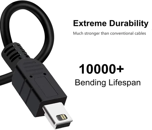 Vista 5 de Alitutumao Cable de carga de repuesto TI-84 Plus para cámara, cable USB, cable de interfaz de datos compatible con cámaras Canon PowerShot EOS DSLR