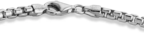 Vista 2 de Miabella Collar de cadena redonda de plata de ley 925 sólida italiana de 0.138in cuadrado de eslabones Rolo para mujeres y hombres, 16, 18, 20, 22