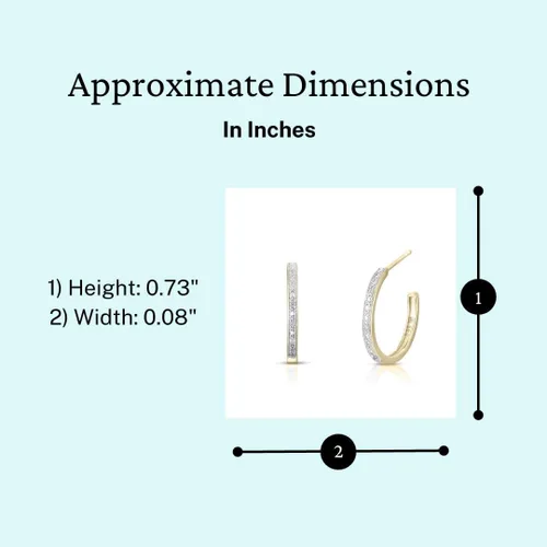 Vista 5 de NATALIA DRAKE Aretes de aro pequeños con diamantes abiertos en C para mujer en plata de ley 925
