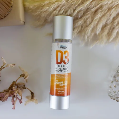 Vista 3 de Crema natural de vitamina D3 10000IU de vitamina D de máxima fuerza, combate la deficiencia de vitamina D naturalmente - con vitamina K2 y extracto