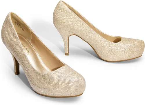 Vista 4 de DREAM PAIRS - Zapatos Tiffany de tacón clásicos, elegantes y versátiles con tacón de aguja bajo y plataforma, zapatos de vestir para mujer