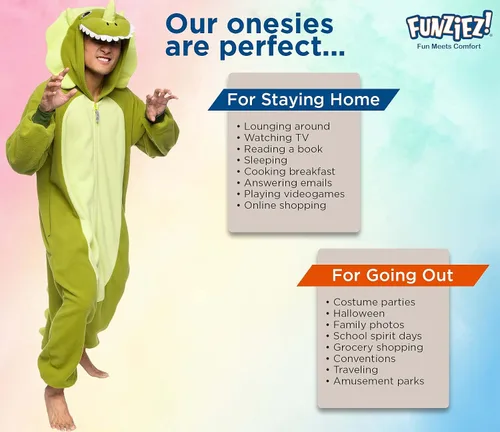 Vista 47 de Funziez! - Disfraz de Halloween para adultos, disfraz de animales y criaturas marinas, mameluco afelpado para cosplay, para mujeres y hombres