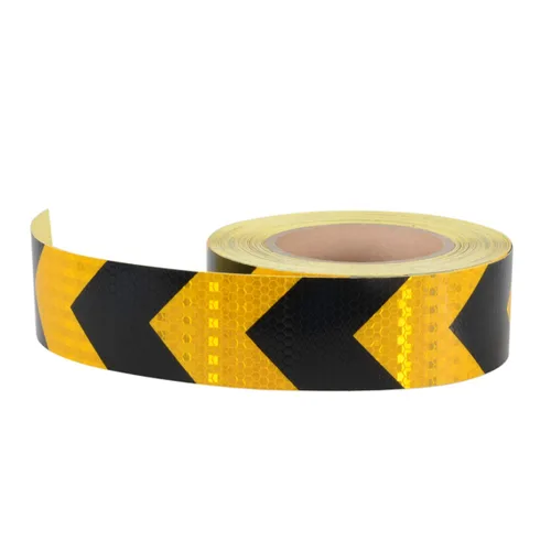 Vista 3 de AISEY Cinta de seguridad reflectante (amarillo oro/negro, 2 "x 30 pies)