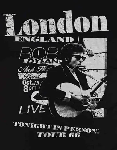 Vista 3 de Bob Dylan T Shirt Scraps Logo oficial para hombre negro