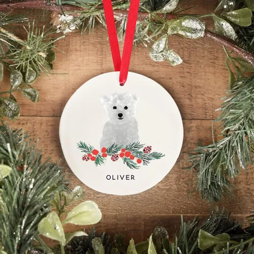 Vista 9 de Adorno personalizado para perro, adorno de Navidad personalizado Golden Retriever, regalos personalizados para amantes de las mascotas, regalos