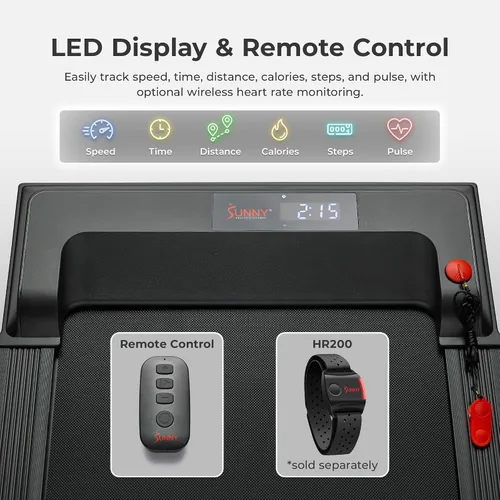 Vista 6 de Sunny Health & Fitness Cintas de correr inteligentes con Wi-Fi