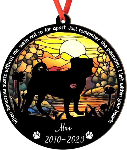 Vista 117 de Adorno personalizado para atrapasoles de sabueso afgano, adorno de Navidad de sabueso afgano – Regalo para perro amante, sabueso afgano