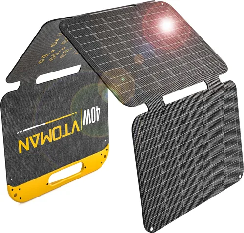 Vista 13 de VTOMAN VS200 Pro Panel solar portátil de 200 W 48 V, 23 % de eficiencia, panel solar plegable con impermeabilidad IP67 y adaptadores MC-4 Anderson