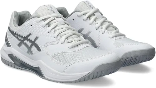 Vista 2 de ASICS - Zapatos de tenis Gel-Dedicate 8 para mujer, 7, blancoplata pura
