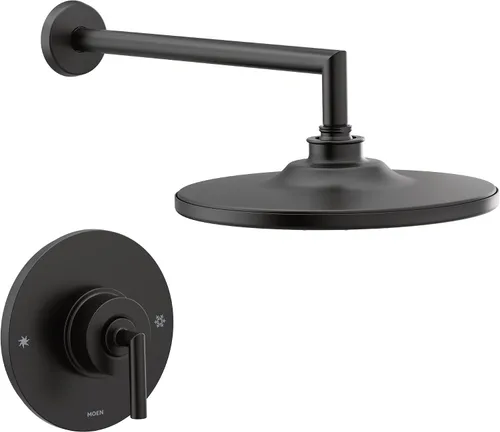 Vista 3 de Moen TS22002EP Arris Posi-Temp - Juego de molduras de ducha modernas con ducha de lluvia ecológica de 10 pulgadas, requiere válvula, cromada