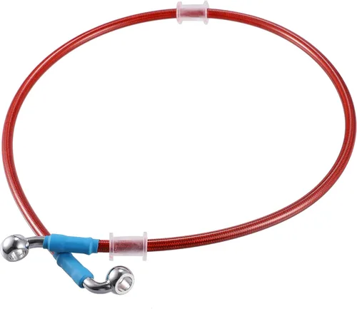 Vista 13 de X AUTOHAUX 31.5 in AN3 M10 Línea de freno hidráulico para coche, manguera de aceite, 28 ° 90 ° acero inoxidable para coche, motocicleta, motocross